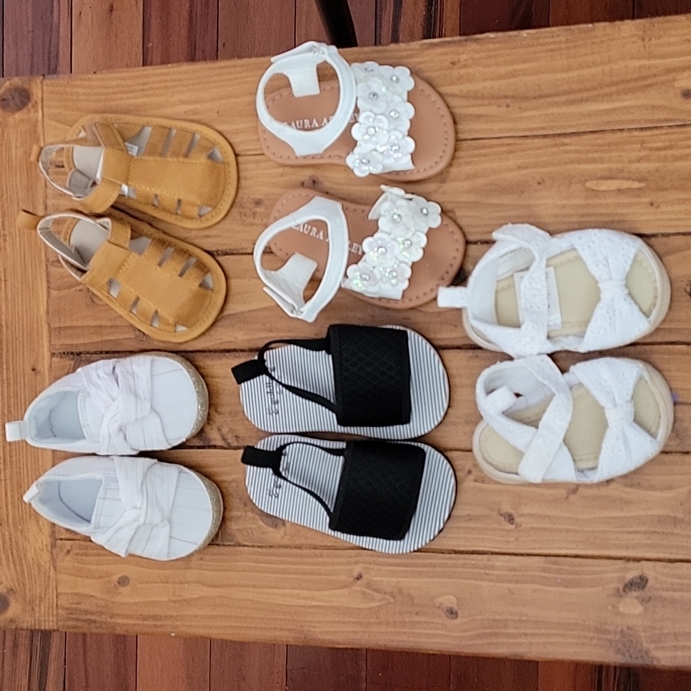 Baby sandals bundle NWOT never worn